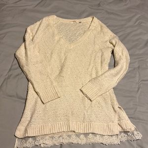 Anthropologie lace sweater